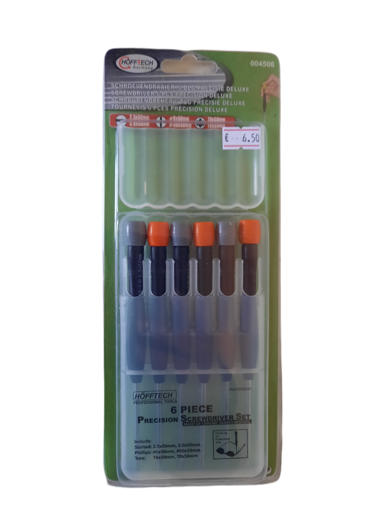 Precisieschroevendraaier set 6-delig deluxe