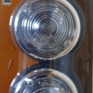 Breedtelamp / Positielamp / Zijlamp rond 2 stuks met verchroomde ring wit