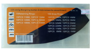 Borgringen assortiment / borgringen set binnen / buiten 225-delig