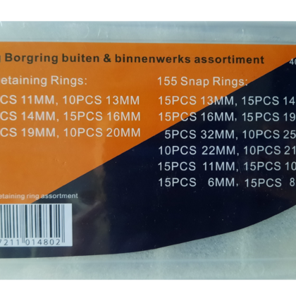 Borgringen assortiment / borgringen set binnen / buiten 225-delig
