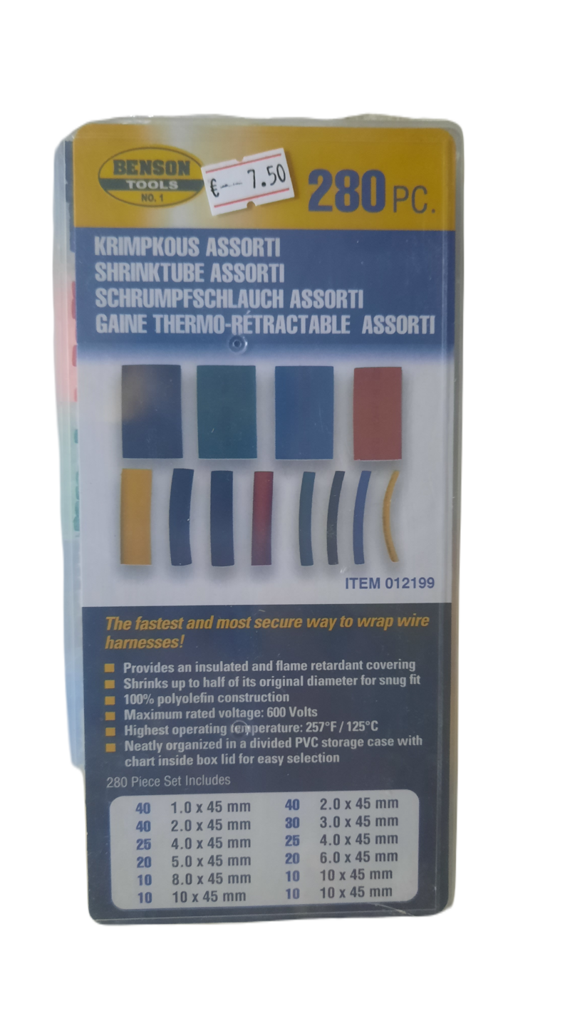 Krimpkous set / krimpkous assorti 280-delig kleur