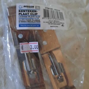 Kentekenplaatclips / kentekenplaathouders per 2
