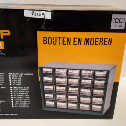 Bouten en moeren kast 1001-delig
