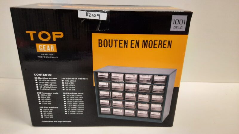 Bouten en moeren kast 1001-delig