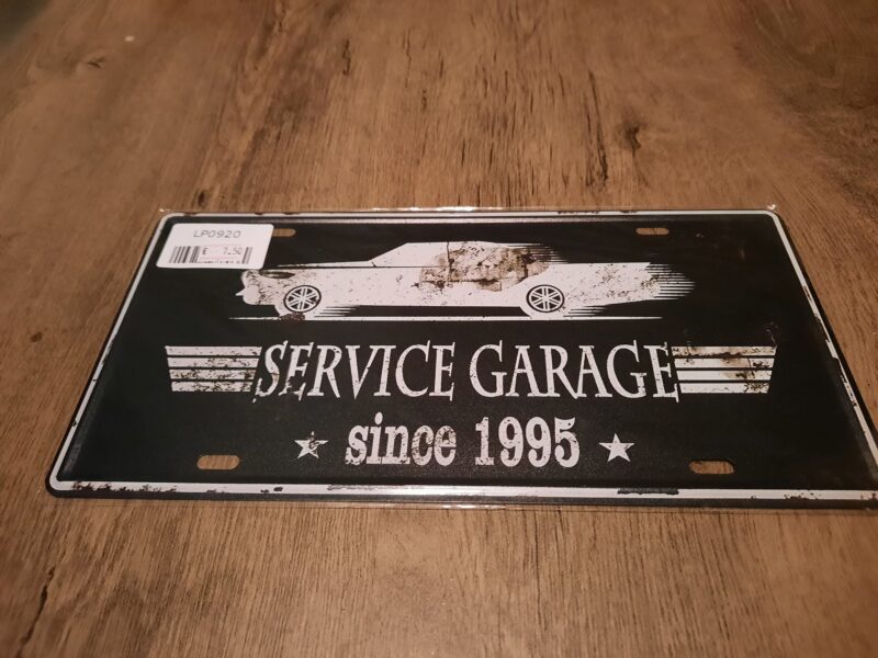 "service garage" Metalen nummerplaat bord 31x15,5cm