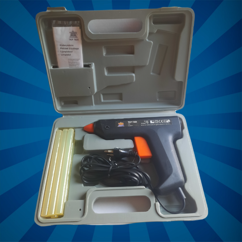 Topcraft Lijmpistool met patronen in Koffer