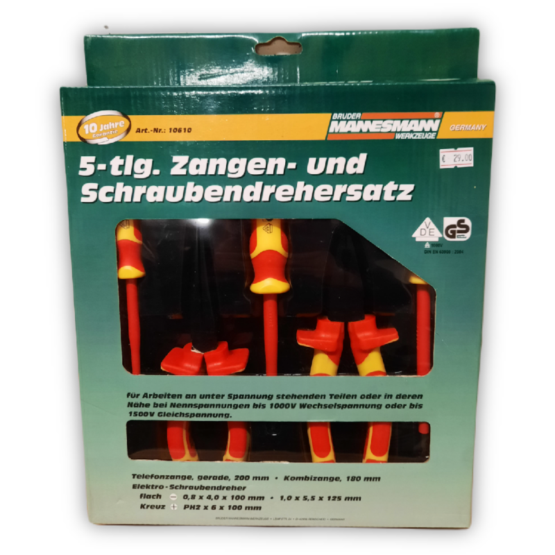 Mannesmann VDE Elektro gereedschapset 5 Delig