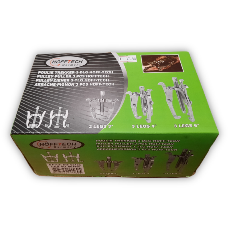 Poelie trekker set 3 delig 3'' 4'' 6''