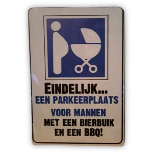 Parkeerplaats voor mannen met een bierbuik