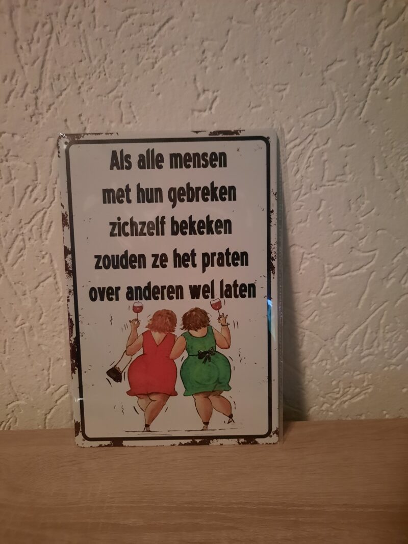 Als alle mensen met hun gebreken zichzelf bekeken