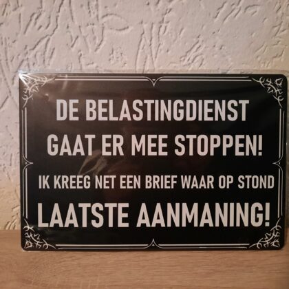 De belastingdienst gaat er mee stoppen