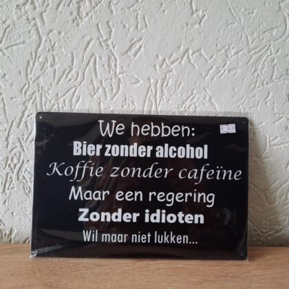 We hebben bier zonder alcohol...