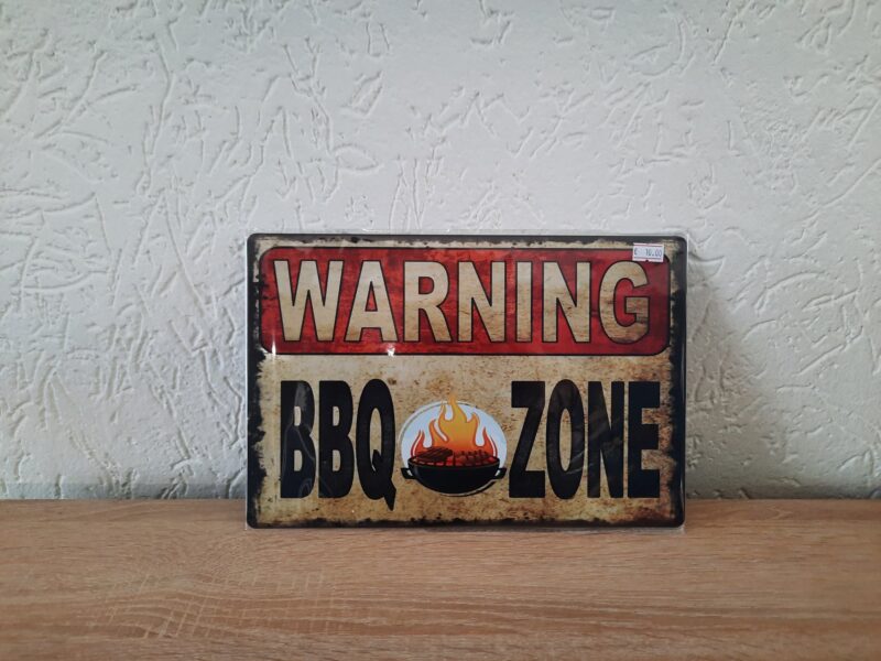Warning BBQ zone