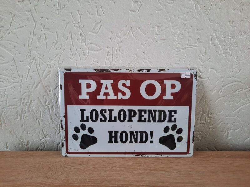 Pas op loslopende hond!