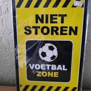 Niet storen, voetbal zone