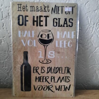 Het maakt niet uit of het glas half vol of half leeg is