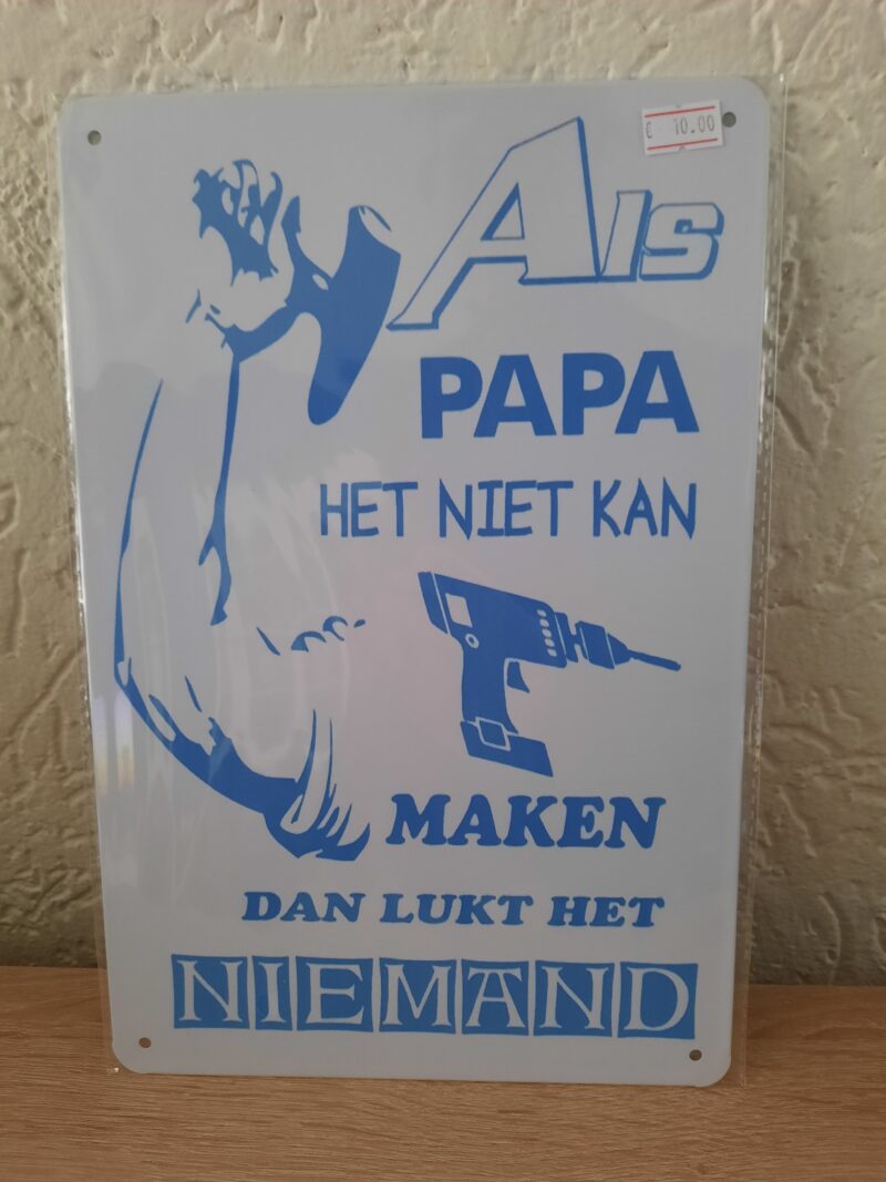 Als papa het niet kan maken, dan lukt het niemand