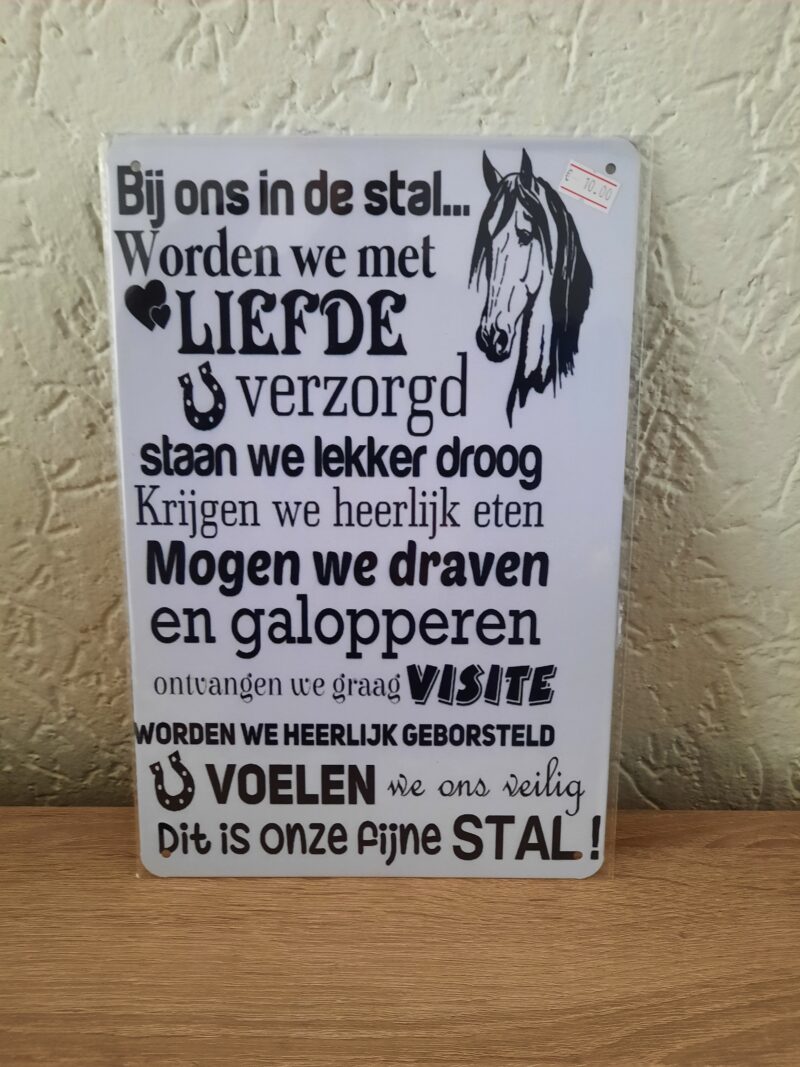 Bij ons in de stal..