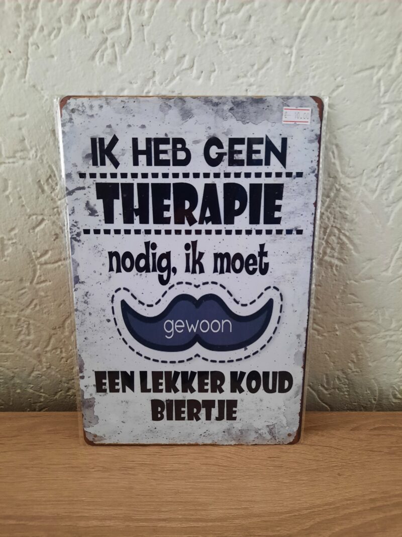 Ik heb geen therapie nodig, ik moet gewoon een lekker koud biertje