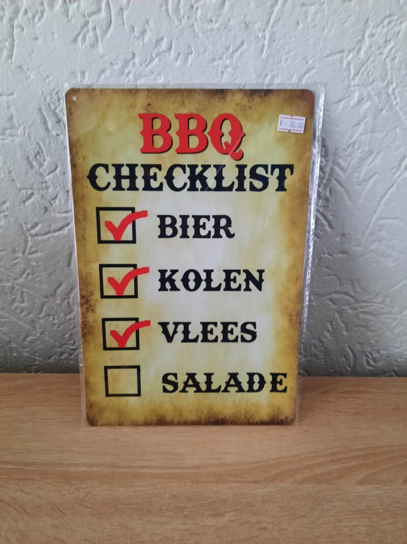 BBQ checklist