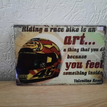 Riding a race bike is art