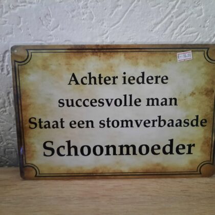 Achter iedere succesvolle man, staat een stomverbaasde schoonmoeder