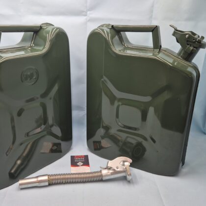 ACTIE: 2 jerrycans 10 liter metaal + GRATIS schenktuit