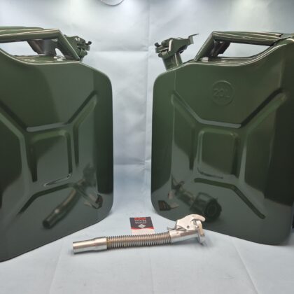 ACTIE: 2 jerrycans 20 liter metaal + GRATIS schenktuit