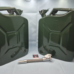 ACTIE: 2 jerrycans 20 liter metaal + GRATIS schenktuit
