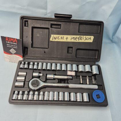 Doppenset Inch en Metrisch 40 delig