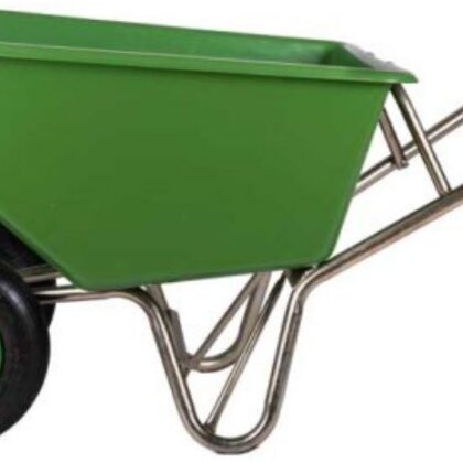 Kruiwagen 160 liter 2 wiel | dubbele wielen | luchtbanden